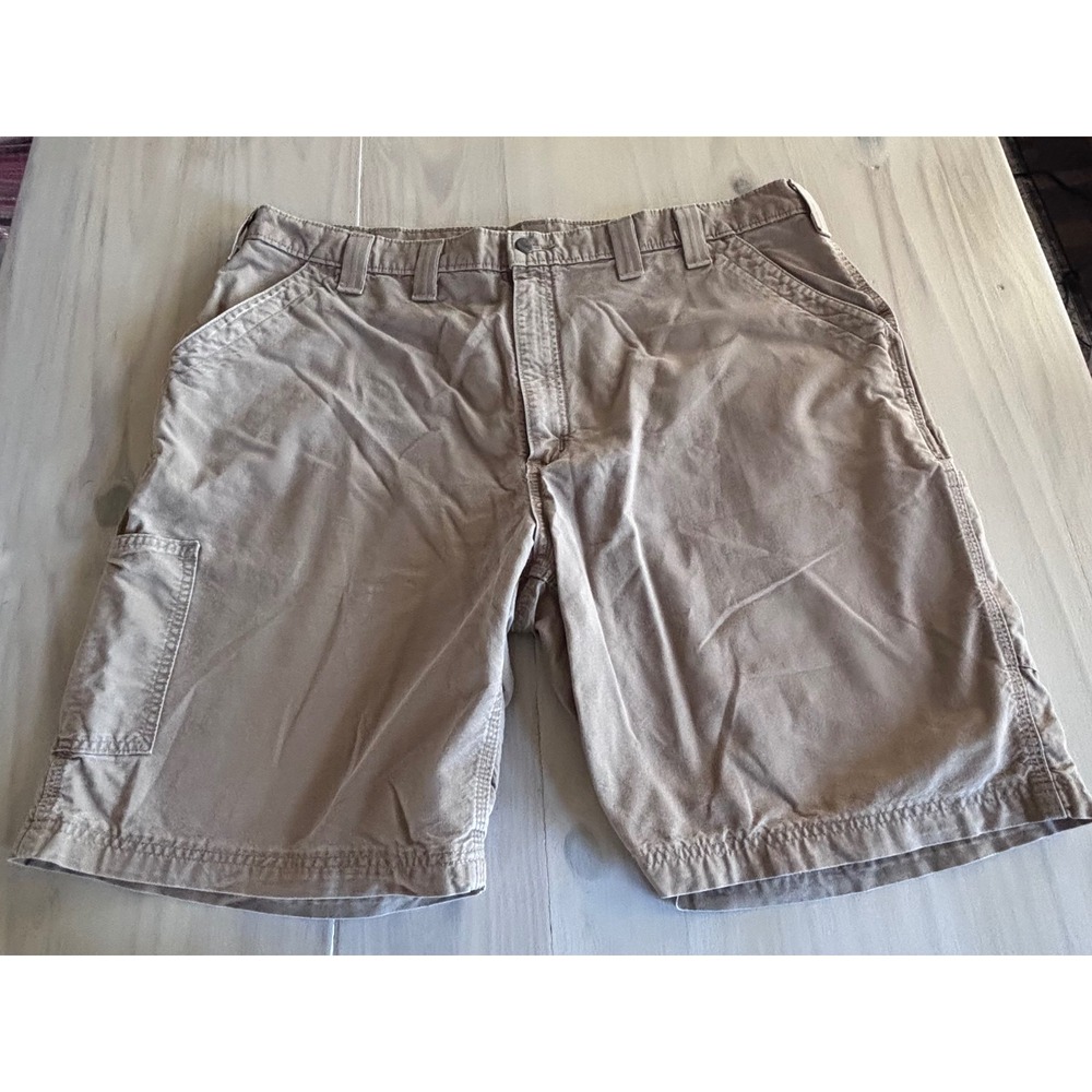 Carhartt Mens‎ B147 DKH Dark Khaki Canvas Carpenter Work Shorts Size 44